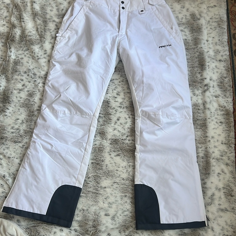 Arctix white snow pants, XL
